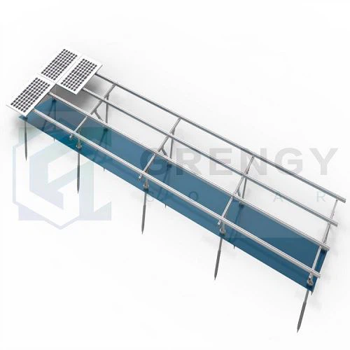 vertical row double poles solar structure(001)