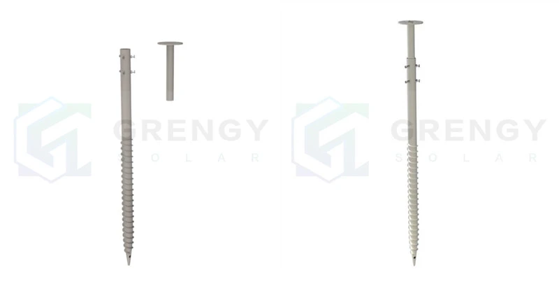 adjuatable screw pile with little blades_