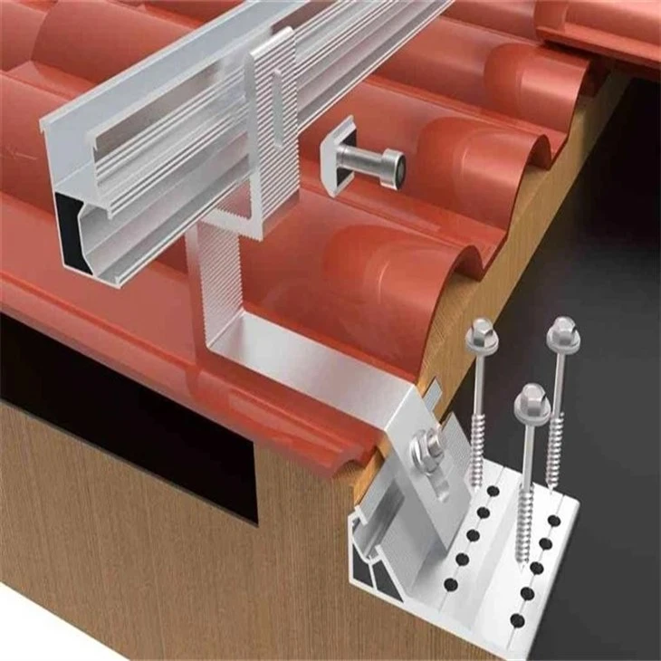 AL6005-T5 Aluminum Solar Roof Hook For Tile Roofs factory