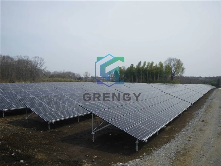 Fixed Solar Ground Mounting System With Screw Foundation
