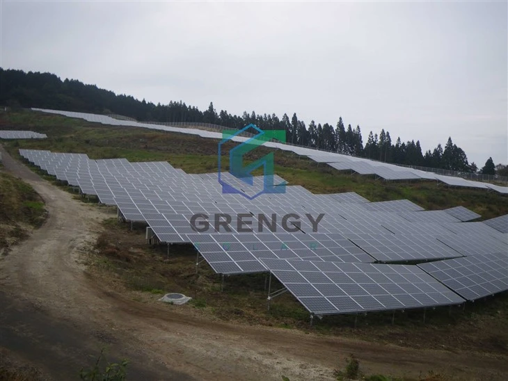 Fixed Solar Ground Mounting System With Screw Foundation